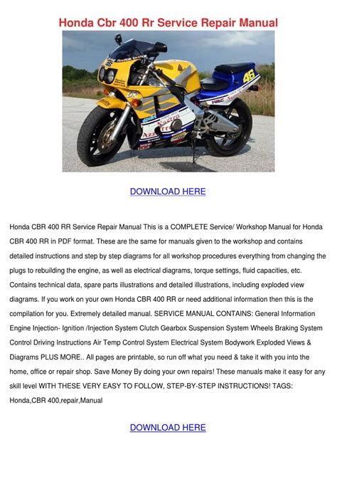 Honda cbr 400 rr service manual. - Moto guzzi california 1400 owners manual.
