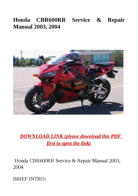 Honda cbr600rr service repair manual 2003 2004 download. - Diagrama de transmisión manual de mack.