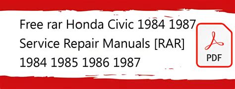 Honda civic 1984 1985 1986 1987 repair manual. - Ami 370 mack engine service manual.
