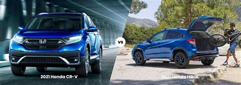 Honda cr-v vs honda hr-v specs. 2019 Honda CR-V. CR-V: the CR-V is a midsize crossover whereas the HR-V is a compact, so obviously the CR-V has more room for passengers and cargo. The CR-V has 39.2 cu-ft of cargo space with the ... 