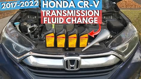 Honda crv transmission fluid capacity. For Honda CR-V, experts suggest that you change the transmission fluid every 30,000-60,000 miles. The latest Honda CR-V has a transmission capacity of about iS-10 quarts. For any Honda, including the latest Honda CR-V, it is of utmost importance that you use the brand fluid. 