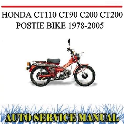 Honda ct110 ct90 postie bike 1978 2005 repair manual. - Commercial diver training manual 5th ed.