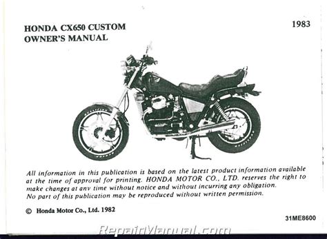 Honda cx650 c parts manual catalog 1983. - 1985 1996 chilton subaru xt svx outback legacy justy service repair manual x.