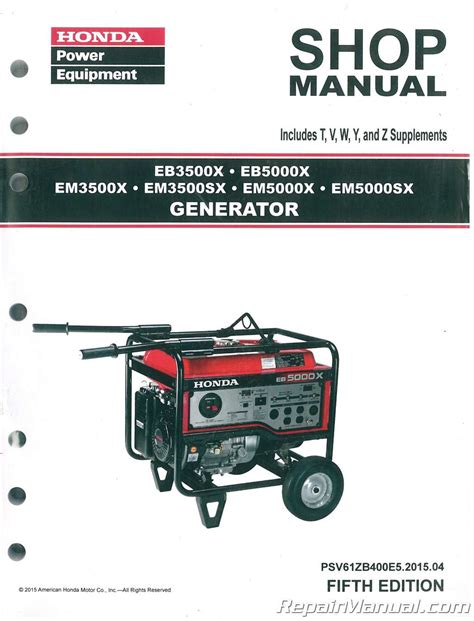 Honda eb 3500 generator service manual. - Storia del pensiero filosofico e scientifico..