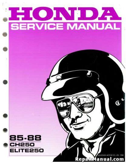 Honda elite 250 ch250 scooter service repair workshop manual 1985 1988. - Martin buber und die kommunitarische idee.