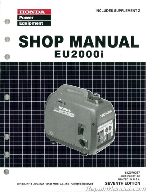 Honda eu2000i 2000 generator shop service repair manual. - John deere reparatur handbücher traktor 21.
