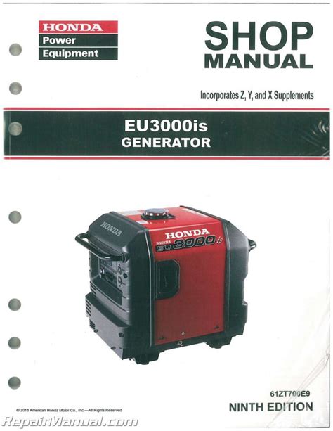 Honda eu2600i eu3000is 3000 generator service shop repair manual. - Manual for a suzuki rmx 250 1998.