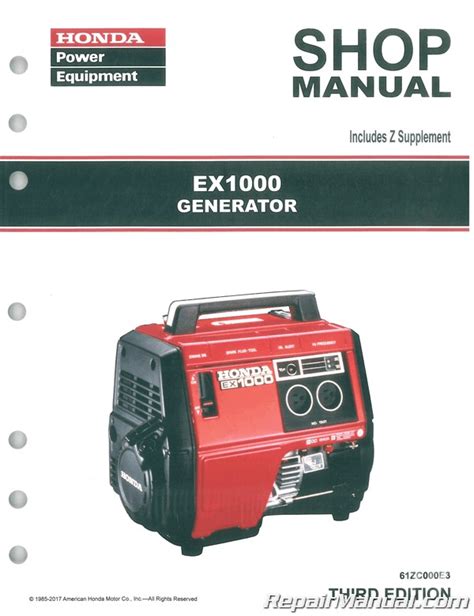 Honda ex 1000 generator shop manual. - Internship practicum and field placement handbook by brian baird.