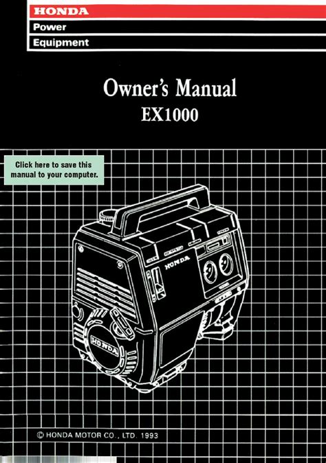 Honda ex1000 gas generator owners manual. - 16 x 28 floor plan guide.
