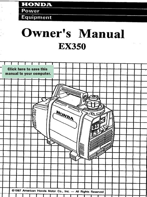 Honda ex350 generator manual espa ol. - 1997 2004 yamaha xvs 650 dragstar service repair manual.