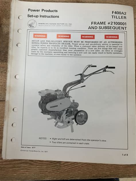 Honda f400 rotavator workshop repair manual. - Nueva metafisica 4 en 1 - tomo 1.