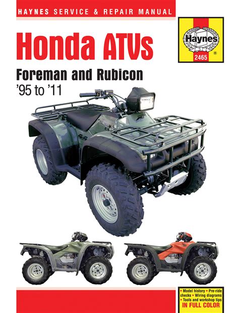 Honda foreman 400 450 geländefahrzeuge 1995 bis 2002 haynes handbücher. - Vw crafter tdi manual de reparación.