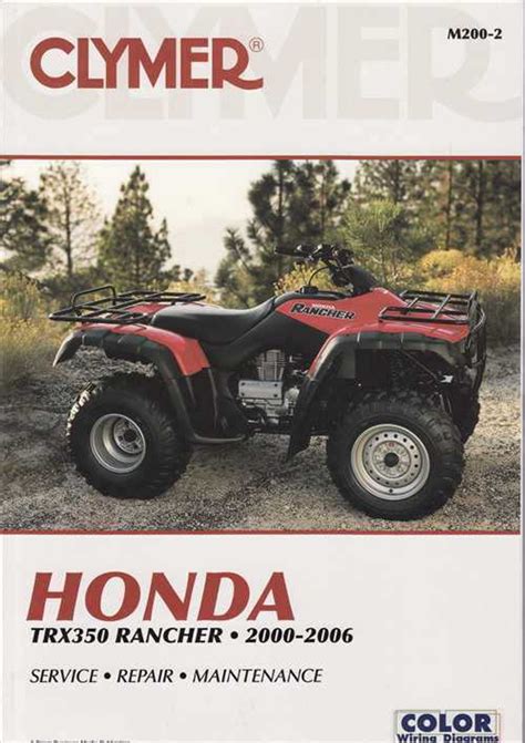 Honda fourtrax rancher 350 trx350 workshop manual. - Lg tromm gas dryer service manual.