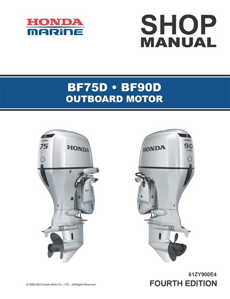 Honda fuoribordo bf75d bf90d officina riparazione manuale. - Honda water pump parts manual wb20.