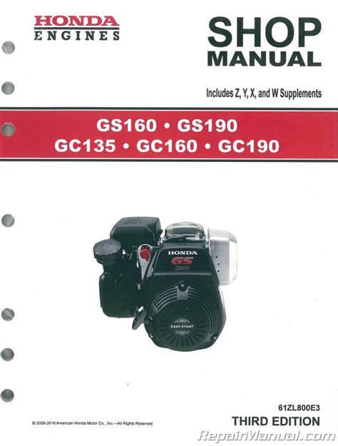 Honda gc135 gc160 engine workshop service repair manual. - Sears super 12 14 suburban tractor manuals manuals.