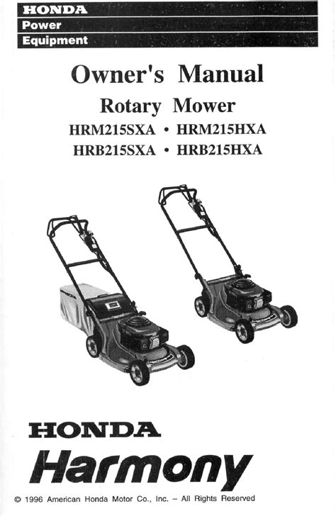 Honda harmony 215 sx owners manual. - Mercruiser 5 7l efi alpha handbuch.