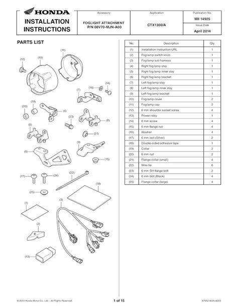 Honda installation guide mw01 08v70 mjf a00. - Haynes repair manual mitsubishi outlander 2010 manual.