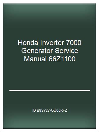 Honda inverter 7000 generator service manual 66z1100. - Haynes repair manual mazda 323 free.