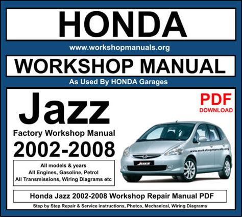 Honda jazz 2002 2005 service repair manual. - Manual for intek plus 20 ohv.