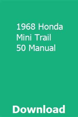 Honda mini trail 50 owners manual. - Manual de la cinta de correr proform 500.