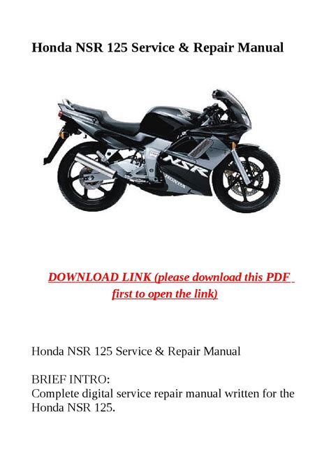 Honda nsr 125 r workshop manual. - Libro conplido en los indizios delas estrellas.