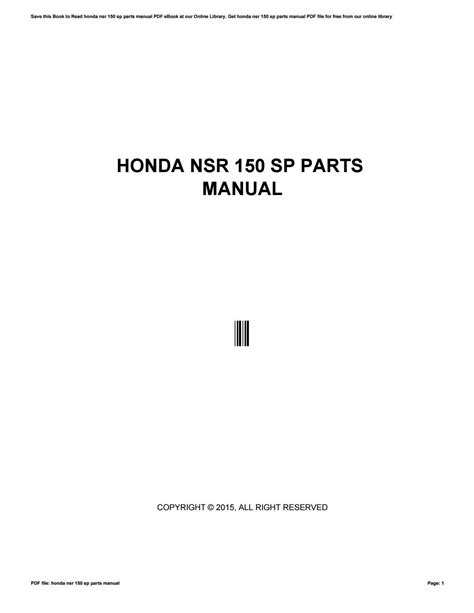 Honda nsr 150 sp parts manual. - Die midkemia- saga 01. der lehrling des magiers..