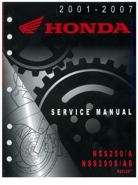 Honda nss250 reflex 2001 2007 service manual. - Des salles d'asile aux centres de la petite enfance.