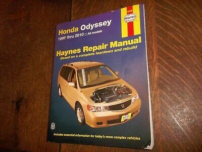 Honda odyssey 1999 thru 2010 haynes repair manual by haynes max 2011 paperback. - 8 hp kohler engine repair manual.