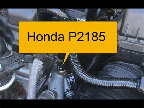 Honda p2185. The P2185 code can cause the check engine light to illuminate on the dashboard. The engine coolant temperature sensor is responsible for monitoring the temperature of the engine coolant. It sends a signal to the ECM, which uses this information to adjust the air/fuel mixture and ignition timing. 