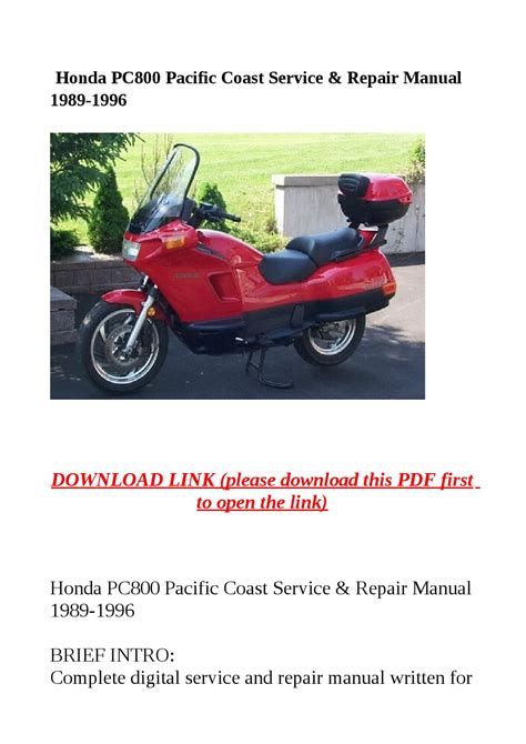 Honda pc800 pacific coast full service repair manual 1989 1996. - Guide to anatomy and physiology lab rust.