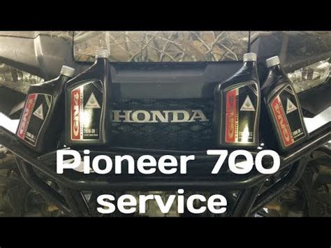 Honda pioneer 700 transmission fluid. Oct 4, 2016 ... This is a video of changing the oil in my 2016 Honda Pioneer 1000-3 EPS, hopefully a helpful guide for anyone attempting the same service. 