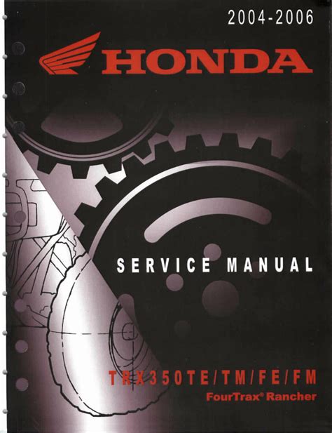 Honda repair manual trx 350 te tm fe fm rancher foutrax 2004 2005 2006. - Nissan pulsar n15 manual sr16ve engine.