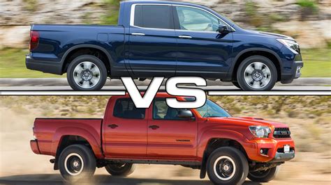 Honda ridgeline vs toyota tacoma. For $47,605, a Ridgeline Black Edition looks the part with gloss black 18-inch rims and black leather with red accents. For more in-depth coverage of the 2023 Honda Ridgeline trims, check out our review article here. 2023 Toyota Tacoma TRD Sport - carsforsale.com. You can get a bare-bones 2023 Toyota Tacoma SR with steel wheels … 