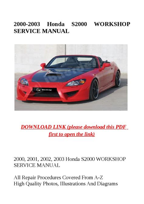 Honda s2000 service manualrepair manual 2000 2003 online. - Isuzu engine 4hk1 6hk1 factory service repair manual.