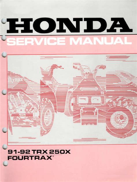 Honda service manual 91 92 trx250x fourtrax. - Economía de el salvador y la integración centroamericana, 1954-1960.