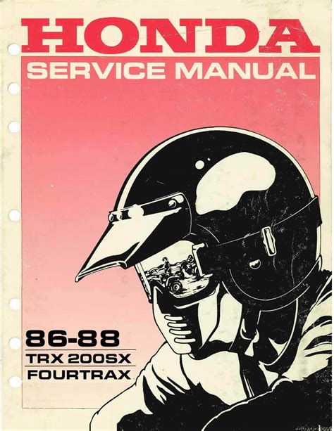 Honda sx 200 fourtrax service manual. - Der vater eines mörders. eine schulgeschichte..