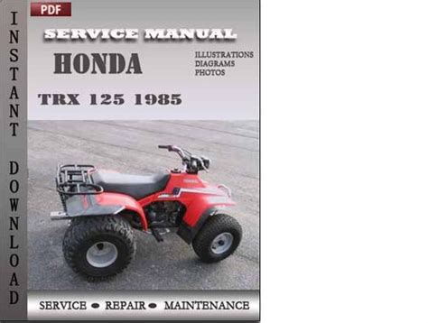 Honda trx 125 1985 service repair manual. - Manuale di servizio per il download gratuito di automobili.