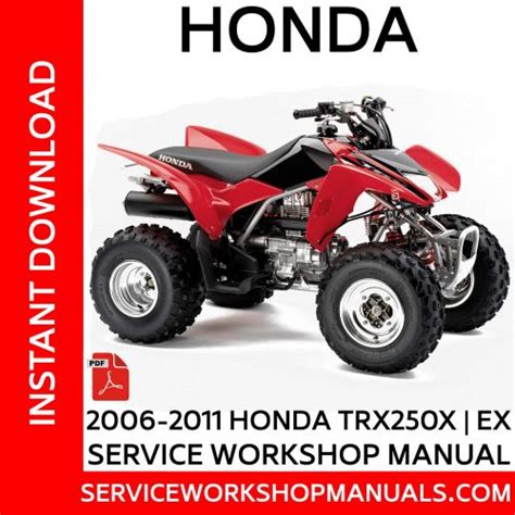 Honda trx250ex trx250x workshop manual 2006 2007 2008 2009 2010 2011. - Manuale di ingegneria biomedica e progettazione.