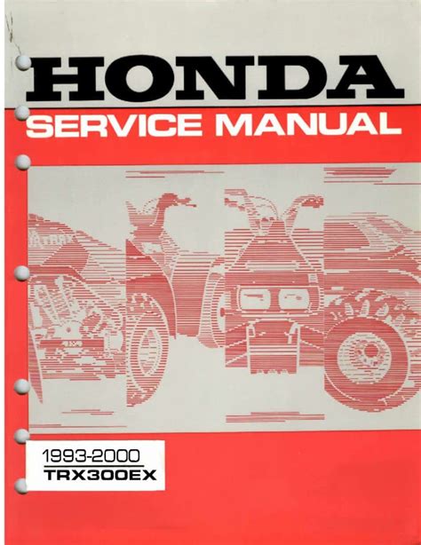 Honda trx300fw fourtrax workshop repair manual 1995 2000. - Marcas de sincronización del motor 4g33.