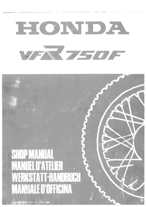 Honda vfr750f rc24 service repair workshop manual 1986 onwards. - Tubazioni in polietilene per il trasporto di acqua manuale per.