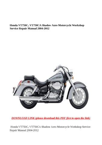 Honda vt750c vt750ca shadow aero service reparaturanleitung 2003. - Bpmn 20 manual de referencia y gua a practica edición en español.