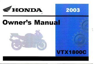 Honda vtx 1800 c owners manual 2003. - Facility piping systems handbook 2nd edition.
