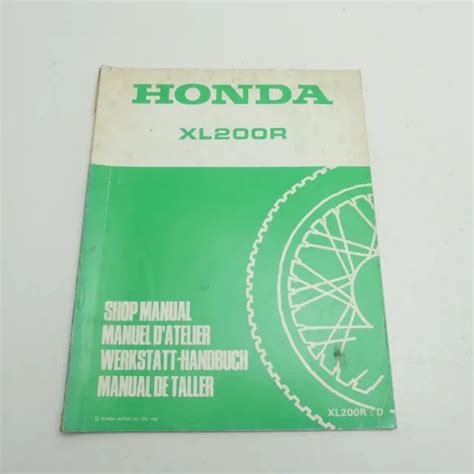 Honda xl 125 r manuale di riparazione. - Cub cadet tank s service manual.
