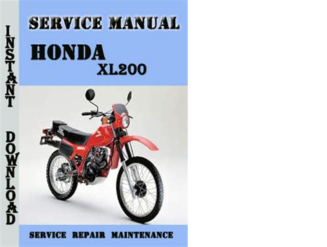 Honda xl200 workshop service repair manual 2001 xl 200 1. - Manuale di officina stiga park 2002.