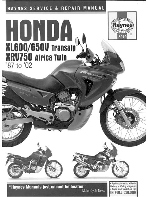 Honda xl600 650v transalp honda xrv750 airica twin service repair manual 1987 2002 download. - Métodos numéricos utilizando la 4ª edición de matlab.