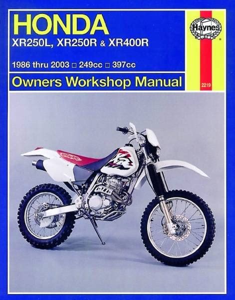 Honda xr250l xr250r xr400r86 03 bedienungsanleitung werkstatt. - Download financial theory and corporate policy student solutions manual.