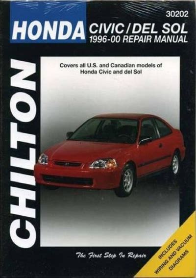 Read Honda Civicdel Sol 1996 2000 Chiltons Total Car Care Repair Manual By Kevin M G Maher
