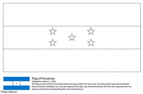 Honduras Coloring Flag