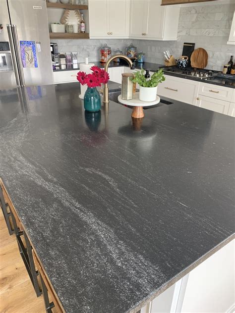 Honed granite countertops. Read on for new kitchen countertop ideas, including granite countertops (polished and honed), quartz, soapstone, concrete, and even stainless steel. Stacy Zarin Goldberg 1) Black Polished Granite ... 