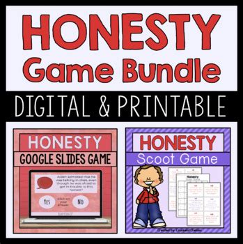 Honesty Game Teaching Resources TPT - TeachersPayTeachers